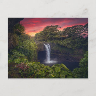 Waterval Rainbow-Herfsten, Hilo, Hawaii Briefkaart