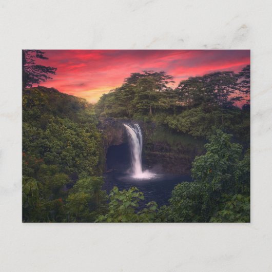 Waterval | Rainbow-Herfsten, Hilo, Hawaii Briefkaart (Voorkant)