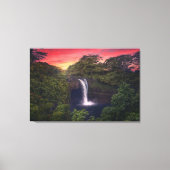 Waterval | Rainbow-Herfsten, Hilo, Hawaii Canvas Afdruk (Voorkant)