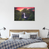 Waterval | Rainbow-Herfsten, Hilo, Hawaii Canvas Afdruk (Insitu (Slaapkamer))