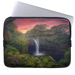 Waterval   Rainbow-Herfsten, Hilo, Hawaii Laptop Sleeve