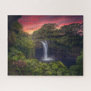 Waterval   Rainbow-Herfsten, Hilo, Hawaii Legpuzzel