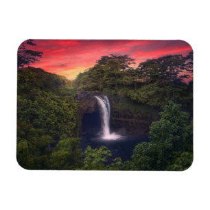 Waterval Rainbow-Herfsten, Hilo, Hawaii Magneet