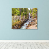 Waterval & riviercascade canvas afdruk (Insitu (Houten vloer))