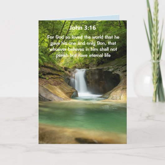 Waterval Schrift Johannes 3:16   Kaart (Voorkant)