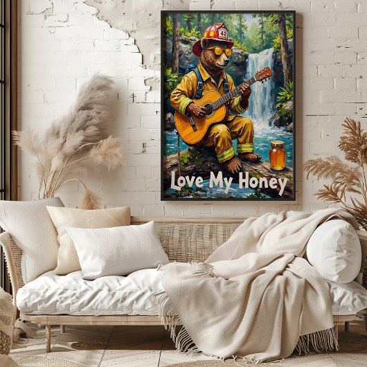 Waterval Serenade: Beer's akoestische stroom Poster