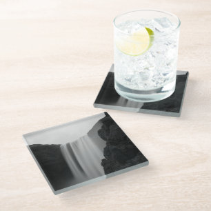 Waterval   Skogafoss Waterfall, IJsland Glazen Onderzetter