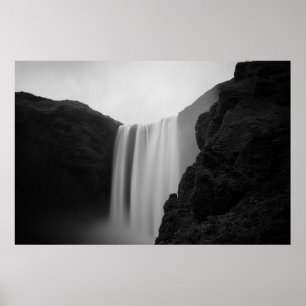 Waterval Skogafoss Waterfall, IJsland Poster