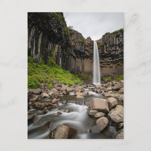 Waterval | Svartifoss Waterfall, IJsland Briefkaart (Voorkant)