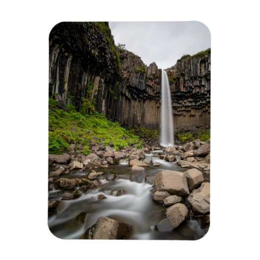 Waterval | Svartifoss Waterfall, IJsland Magneet (Verticaal)