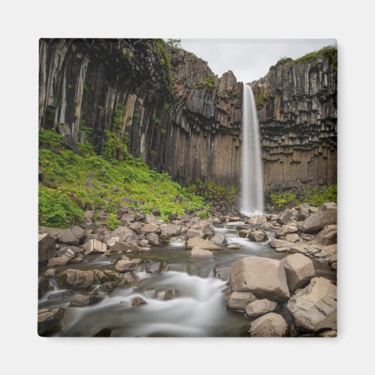 Waterval | Svartifoss Waterfall, IJsland Magneet (Voorkant)