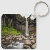 Waterval | Svartifoss Waterfall, IJsland Sleutelhanger (Achterkant)