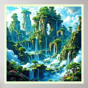Waterval Tree Kingdom Dream Poster