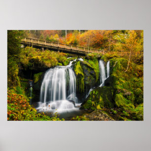 Waterval   Triberg Waterfall, Duitsland Poster