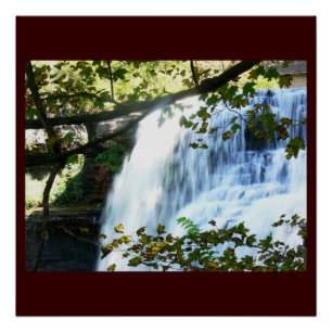 Waterval Tropisch Groen Natuur Naam Personaliseer Perfect Poster
