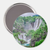 Waterval van de meren van Plitvice Magneet (Voorkant / Achterkant)