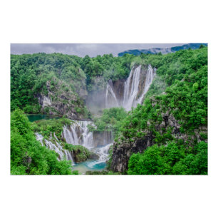 Waterval van de meren van Plitvice Perfect Poster