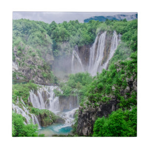Waterval van de meren van Plitvice Tegeltje