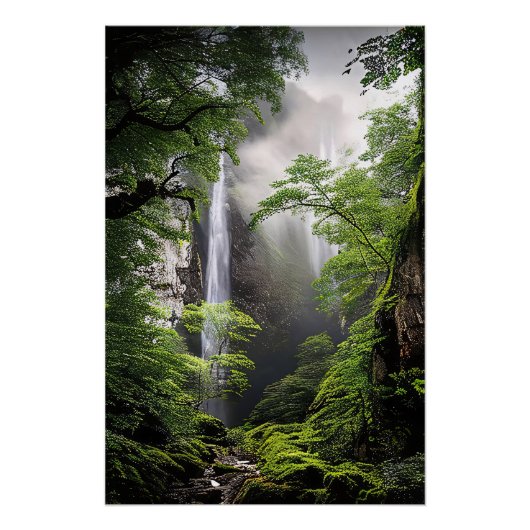 Waterval van de wilde ziel perfect poster (Voorkant)