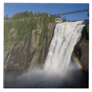 Waterval van Montmorency bij Quebec City. Tegeltje