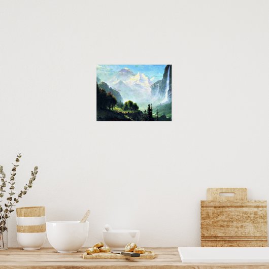 Waterval van Staubbach bij Lauterbrunnen Zwitserla Poster (Keuken)
