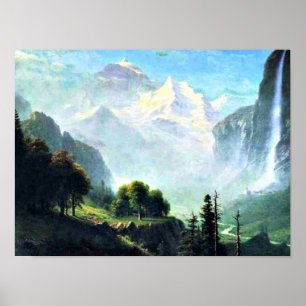 Waterval van Staubbach bij Lauterbrunnen Zwitserla Poster