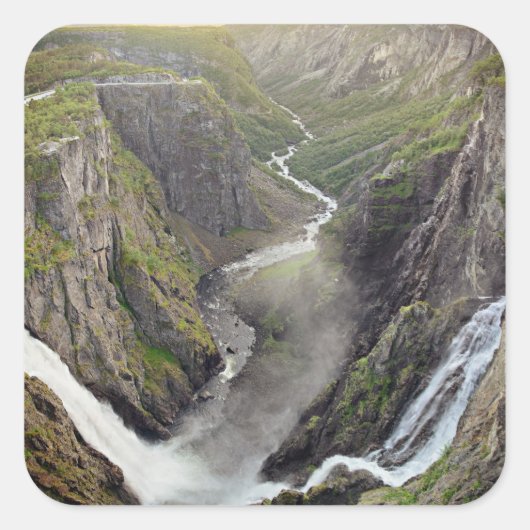 Waterval van Voringsfossen in Noorwegen sticker (Voorkant)
