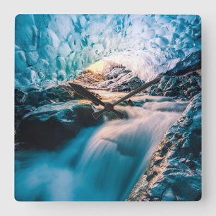 Waterval   Vatnajokull Glacier, Oost-IJsland Vierkante Klok