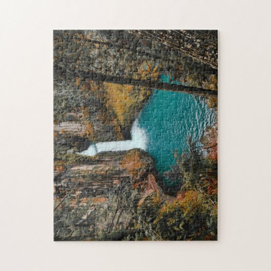 Waterval Verborgen in de Bossen Legpuzzel (Verticaal)