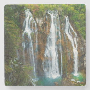 Waterval verhoogd zicht, Kroatië Stenen Onderzetter