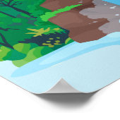 Waterval Wall Art, het product van God Poster (Hoek)