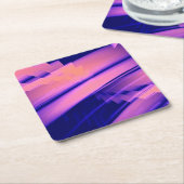 WATERVAL WATER ABSTRACT VIERKANTE KARTONNEN ONDERZETTER (Schuin)