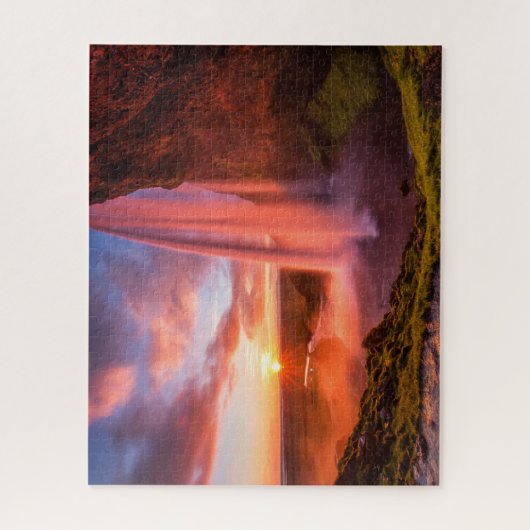 Waterval | Waterval in Seljalandsfoss Legpuzzel (Verticaal)