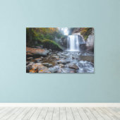 Waterval | Waterval van glas Canvas Afdruk (Insitu (Houten vloer))