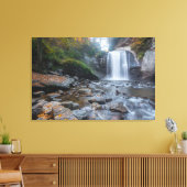 Waterval | Waterval van glas Canvas Afdruk (Insitu (Woonkamer))