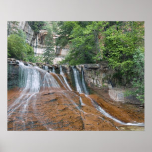 Waterval, Zion National Park, Utah, USA Poster