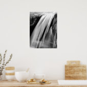 Waterval, zwart-wit poster (Keuken)