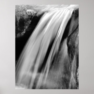 Waterval, zwart-wit poster
