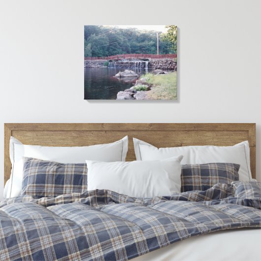 Watervalbrug Canvas Afdruk (Insitu (Slaapkamer))