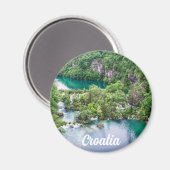 Watervalcascade in Plitvice Lakes Park, Kroatië Magneet (Voorkant / Achterkant)