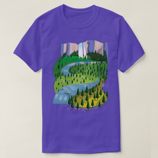 Watervallandschap T-shirt (Design voorkant)