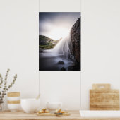 Watervallandschapsfoto Poster (Keuken)