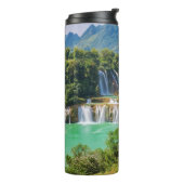 Watervallen aangepaste naam tumbler thermosbeker (Gedraaid links)