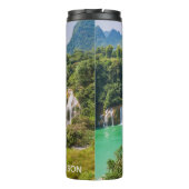 Watervallen aangepaste naam tumbler thermosbeker (Achterkant)