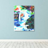 Watervallen. Canvas Afdruk (Insitu (Houten vloer))