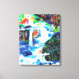 Watervallen. Canvas Afdruk