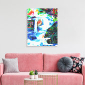Watervallen. Canvas Afdruk (Insitu (Woonkamer))