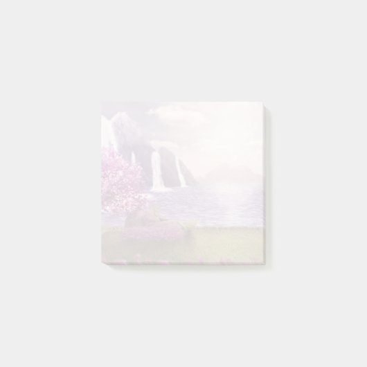 Watervallen en Cherry Trees door een meer Post-it® Notes (Voorkant)