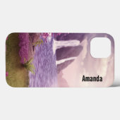 Watervallen en Cherry Trees rond een meer Case-Mate iPhone Case (Achterkant (horizontaal))