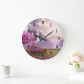 Watervallen en Cherry Trees rond een meer Grote Klok (Huis)